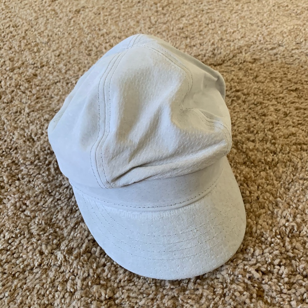 Free people Avery Lieutenant Leather Cap GREY